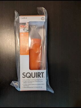 Boon SQUIRT Silicone Baby Food Dispensing Spoon - Orange